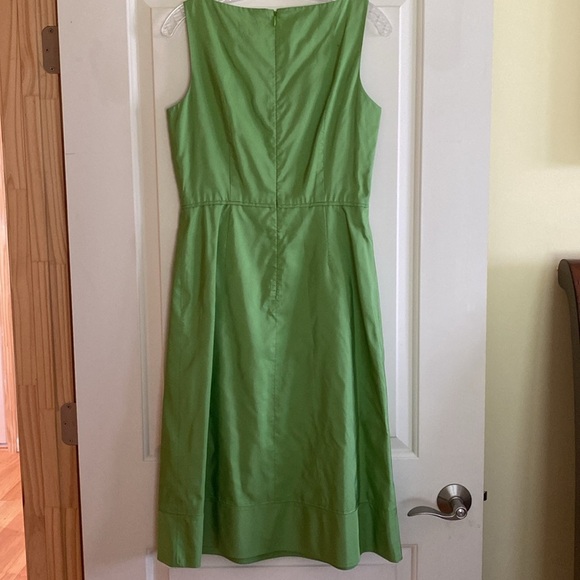 J Crew Grace Kelly Green Sleeveless Silk Faille Cocktail Tea Dress 6 TALL - Picture 5 of 9